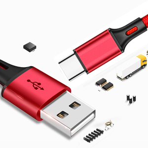 Cavi per telefoni cellulari più economici cavo di ricarica Micro Usb <span class=keywords><strong>3</strong></span> In 1 cavo dati di ricarica universale intrecciato di tipo <span class=keywords><strong>C</strong></span> <span class=keywords><strong>3</strong></span> in 1 per smartphone - Product Image 2