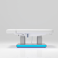 Table de massage électrique double colonne Chuque pour salon de beauté, durable, avec lumière LED optionnelle pour soins du visage et extensions de cils