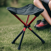 Tabouret pliant d'extérieur en alliage d'aluminium 7075 épaissi et tissu Oxford 1000D, chaise de camping triangulaire portable, banc de pêche