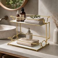 Étagère murale sans perçage en métal avec panneau UV pour salle de bain, cuisine et rangement domestique