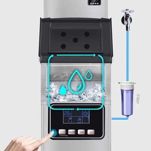 Commercial Stainless Steel Separate Type <b>Ice</b> <b>Maker</b> 250kg Automatic Large Capacity Square <b>Ice</b> Intelligent Touch Control ZBJ250 Wa - Product Image 5