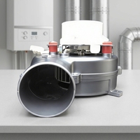 Souffleur industriel électrique sans balais à essence EC 38W, débit d'air élevé 145m³/h (85CFM), pression du vent 270Pa, kit de conversion pour chaudière