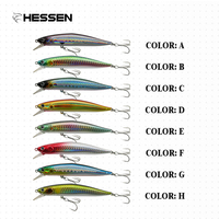 Leurre artificiel Hessen H35 imprimé en acier inoxydable, 11g/14g, 90mm, coulant, type Minnow, pour la pêche au bar et à la carpe en eau salée