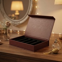 Boîtes cadeaux magnétiques personnalisées, emballage cosmétique de luxe avec mousse en velours pour parfum et rouge à lèvres