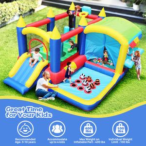 <span class=keywords><strong>Casa</strong></span> de rebote inflable 7 en 1, <span class=keywords><strong>casa</strong></span> hinchable con pozo de bolas para niños, fiesta interior al aire libre, Diversión Familiar, obstáculos, niño pequeño Jump <span class=keywords><strong>Bou</strong></span> - Product Image 2