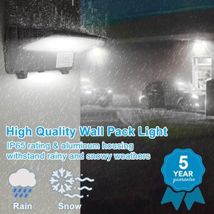 Projecteur LED mural extérieur avec photocellule 16000LM 3500K/4100K à coupure totale en alliage d'aluminium IP65 pour luminaire DLC - Product Image 2