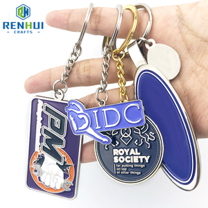 Nuevo estilo personalizado promocional 2D 3D Llaveros De <span class=keywords><strong>Metal</strong></span> llavero diseño personalizado Logo llaveros con cadena - Product Image 2