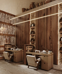 Design d'intérieur de salon de manucure avec surface en marbre de luxe et solution complète de mobilier pour la boutique - Product Image 1