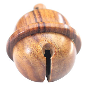 Rosewood Bell <b>Keychain</b> Pendant Small Wooden Charm For Car Phone DIY Accessory Twist Open Design - Product Image 5