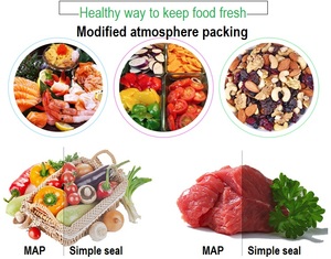 Máquina de Envasado al Vacío Automática con Atmósfera Modificada Estándar CE, Selladora de Bandejas para Sándwiches, Pizza, Pan, MAP para Alimentos - Product Image 5