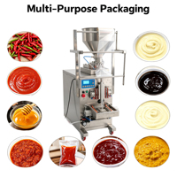 Machine d'emballage automatique pneumatique pour pâtes et sauces, équipement de conditionnement en sachet pour sauce chili, ketchup, miel, beurre de cacahuète et condiments