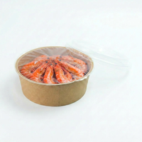 Bol en papier laminé à atmosphère modifiée jetable pour l'emballage des aliments à base de viande et de volaille, écologique et étanche