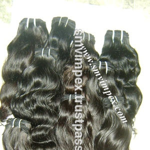 Extensiones de cabello humano indio de color natural, cutícula teñida, sin caída, ondas profundas, gran oferta, precio barato - Product Image 1