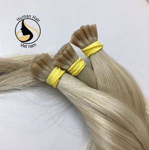 Virgen sedoso recto doble dibujado vietnamita Remy extensiones de cabello Color #60 Rubio I Tip Hair de Vietnam - Product Image 1