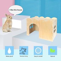 Maison pour animaux de compagnie en bois naturel, écologique, durable et résistante aux morsures pour les hamsters, les petits animaux et les lapins