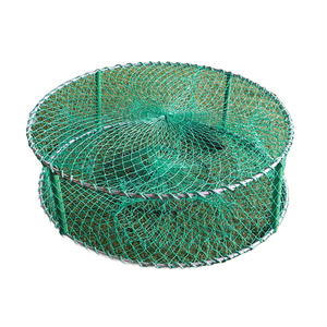 Gấp câu cá lồng nuôi trồng thủy sản bẫy cho cá Cua Tôm hùm tôm HDPE chất liệu thép Khung vòng mô hình - Product Image 1