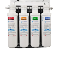 Purificateur d'eau domestique 4 étapes avec filtre UF, purificateur d'eau alcaline à membrane d'ultrafiltration UF pour la maison
