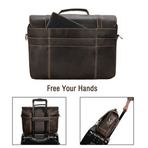 Maletín <span class=keywords><strong>de</strong></span> cuero auténtico con logotipo personalizado para hombre, bandolera vintage <span class=keywords><strong>de</strong></span> piel auténtica <span class=keywords><strong>de</strong></span> becerro <span class=keywords><strong>de</strong></span> grano completo para abogado - Product Image 4