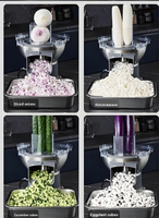 Commerciële Multifunctionele Kleine Blokjes Machine Aardappel Radijs Shredder Snijd Motor Kern Voor Groenten Fruit