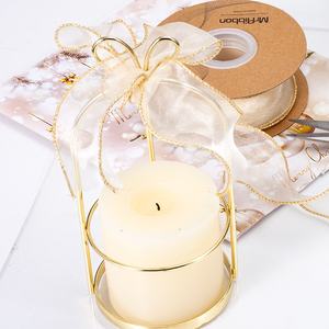 Fabricant Vente en gros 4cm Symphony Fishtail ruban de fil nacré pour décorations florales de Noël Boutique de matériaux floraux - Product Image 4