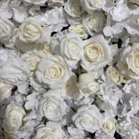 Mur de fleurs artificielles pour mariage, vente en gros, 8x8 pieds, mur de fleurs enroulable pas cher, toile de fond