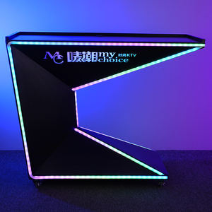 Table de <span class=keywords><strong>Disc</strong></span>-<span class=keywords><strong>jockey</strong></span> personnalisée pour discothèque, piste de danse, logo à diodes électroluminescentes, table de DJ avec lumière, bar spécial fête - Product Image 4