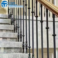 Rampe d'escalier moderne simple en aluminium à fixation au sol pour grenier, couloir, intérieur, style luxe léger, pour duplex, auto-décoration