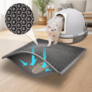 Tapis de litière pour chats et chiens en EVA simple, imperméable, double couche - Durable et lavable - Product Image 1