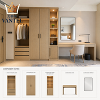 Ensemble de meubles de chambre d'hôtel moderne Vantel, design personnalisé, fournisseur en gros de meubles pour chambre d'hôtes