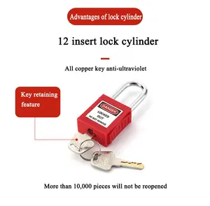 Cadenas de sécurité de produit Loto Boyue 38mm avec clé principale et manille en acier pour le verrouillage industriel à clé identique