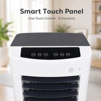 Ventilateur rafraîchisseur d'air portable avec télécommande, écran tactile et réservoir d'eau amovible, logo personnalisé