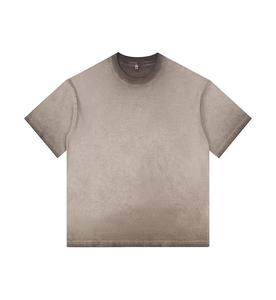 Camiseta Premium de Algodón 100% de Alto Gramaje para <span class=keywords><strong>Hombre</strong></span>, Oversize, con Estampado DTG, Logo Vintage, Efecto Degradado Lavado, Casual y Personalizada - Product Image 2