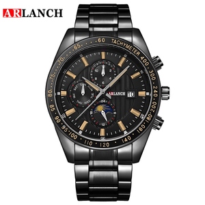 Montre chronographe à quartz pour homme, acier inoxydable, étanche, 3 cadrans, montre sport, style décontracté de luxe - Product Image 2