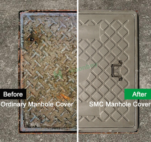 Trọng lượng nhẹ SMC composite nhựa cửa cống bìa không thấm nước en124 cửa cống Bìa Heavy-Duty cho kim loại vật liệu xây dựng - Product Image 3