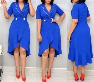 10% <span class=keywords><strong>de</strong></span> réduction sur les ourlets d'été pour femmes, petite robe à col rabattu, couture queue <span class=keywords><strong>de</strong></span> poisson, grande robe balançoire - Product Image 2
