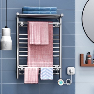 Sèche-serviettes électrique mural moderne en acier doux chromé, plus <span class=keywords><strong>de</strong></span> 60 cm, pour salle <span class=keywords><strong>de</strong></span> bain - Product Image 2