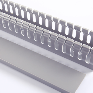 Grey PVC hệ thống dây điện ống dẫn rãnh loại cho hiệu quả quản lý dây giá ưa thích cáp <span class=keywords><strong>Duct</strong></span> <span class=keywords><strong>Trunking</strong></span> hệ thống dây điện ống dẫn - Product Image 2