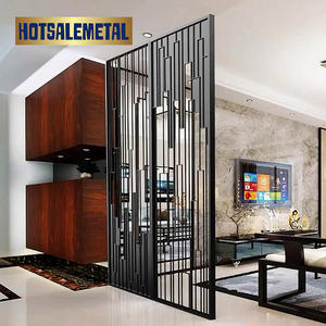 Biombo Metálico Retráctil de Estilo Art Deco, Separador de Ambientes Plegable para Oficina, Nuevo y en Oferta - Product Image 2