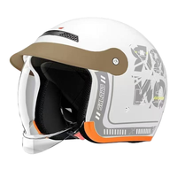 Casque de moto professionnel ABS 3C DOT, accessoires de moto, casque ouvert 3/4, certifié DOT