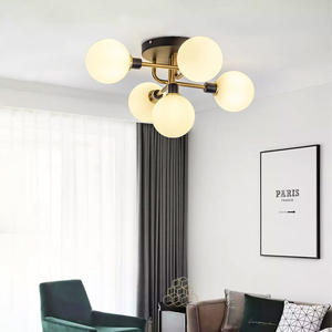 Plafonnier LED haricot de luxe post-moderne nordique pour chambre petit salon étude d'entrée Source d'alimentation ca nouvelle entrée - Product Image 3