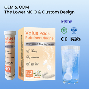 120 Tabletas Limpiadoras de Dentaduras Postizas a Granel para Clínicas Dentales, Limpiador Profesional de Aparatos de Ortodoncia, Marca Privada Disponible - Product Image 2