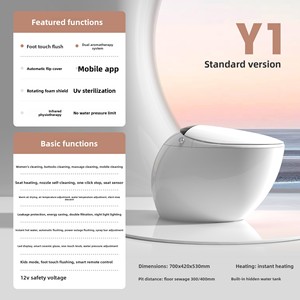 WC entièrement intelligent à rotation ultra-rapide avec bras <span class=keywords><strong>de</strong></span> pulvérisation pour la désinfection et écran LED, adapté à un usage domestique. - Product Image 3
