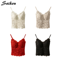 Saikou Nouveau Style OEM ODM Personnalisé Camisole en Dentelle Respirante Brodé avec Soutien-Gorge Push-Up Rembourré et Débardeur