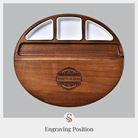 Planche à charcuterie ronde pivotante en bois d'acacia avec ensemble de couteaux, plateau de service amélioré pour fromages et charcuteries