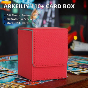 Caja de Cartas MIO de Cuero PU con Capacidad para 110+ Cartas y 50 Fundas, para Juegos de Mesa, <span class=keywords><strong>Magic</strong></span> <span class=keywords><strong>Commander</strong></span>, Roja - Product Image 6