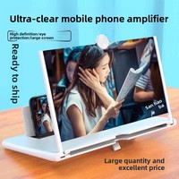 Amplificateur d'écran de téléphone portable pliable HD 12'' avec lentille anti-reflet pour iPhone/Android, pour la maison, le bureau et les voyages