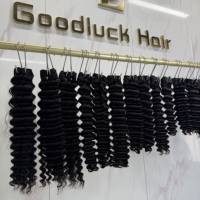 Lot de mèches de cheveux humains 16A Ondes d'eau birmanes, Ondes d'eau océaniques, Bouclées en spirale, Offre de mèches de cheveux vierges bruts vietnamiens