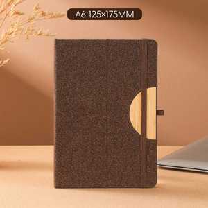 Cuaderno de Tapa Dura A5 con Forro de Bambú Ecológico, Logotipo Personalizado, Cuaderno Personalizado con Tapa de Corcho de Bambú, Regalo Promocional Reciclado - Product Image 5