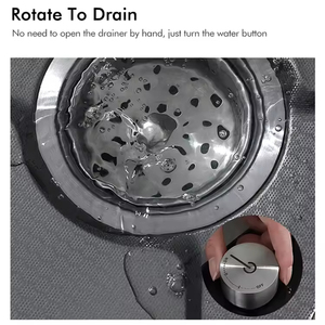 Fregadero de cocina inteligente blanco moderno Fregadero de un solo tazón de acero inoxidable 304 Fregadero de cocina inteligente con posavasos - Product Image 2