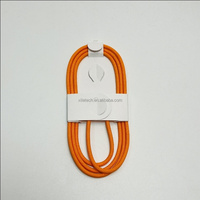 Câble de données USB-C vers USB-C 1M, double USB-C, cordon tressé orange, charge rapide 60W pour iPhone 17 Pro 16 15